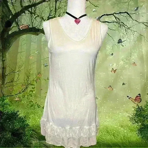 Boho Brand New With Tags Beige Mini Dress - Picture 1 of 8